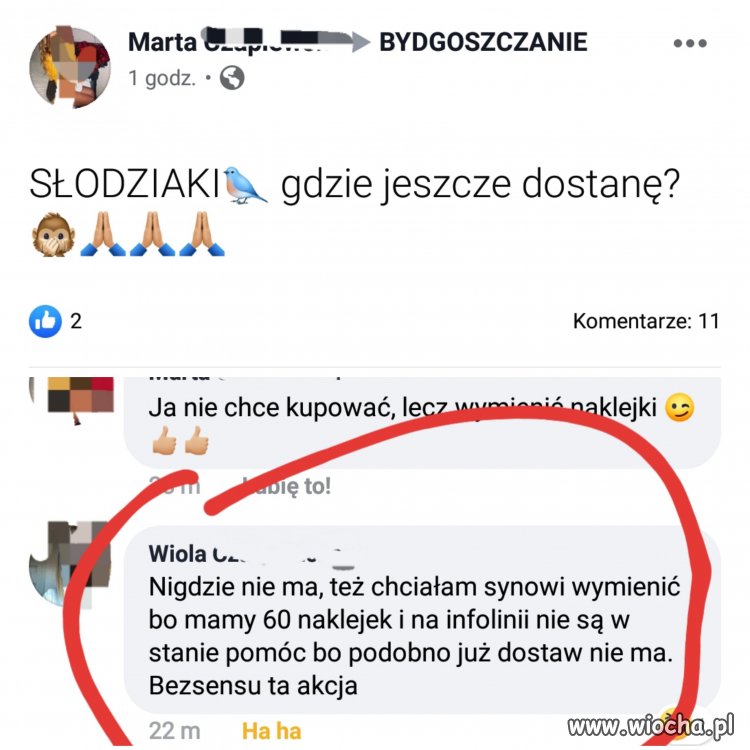 Akcja bez sensu bo wyczerpał się limit