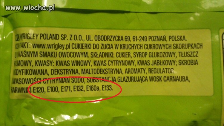 Skład skittles-ów