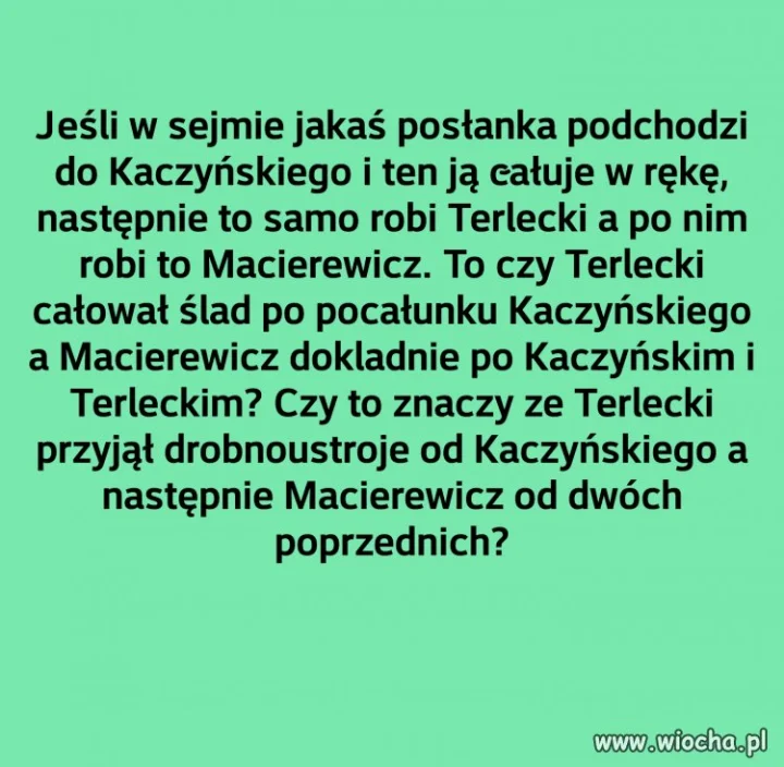 Całowanie w rękę w sejmie...