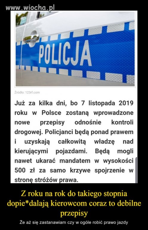 Nie patrz się krzywo na policjanta