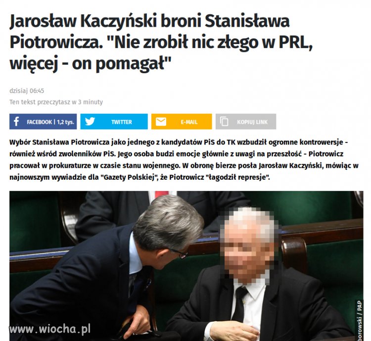 Niebawem zrobią go śwjentym.