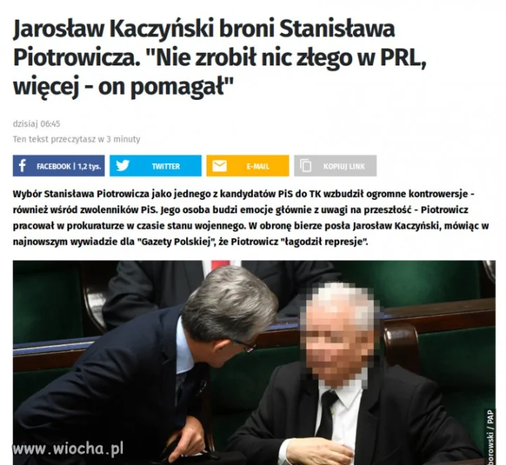 Niebawem zrobią go śwjentym.