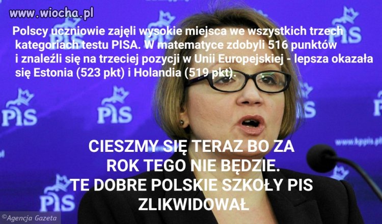 OSKARŻAM PIS O NISZCZENIE POLSKIEJ PRZYSZŁOŚCI