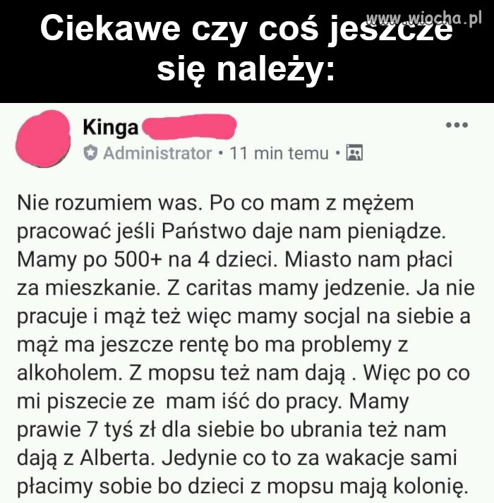 I po co mam iść do pracy ?