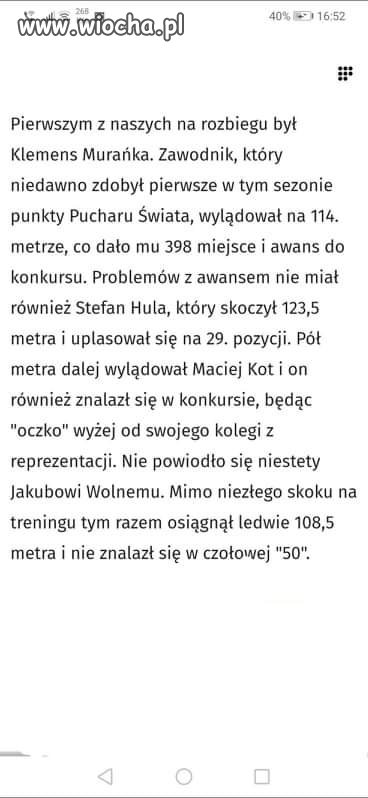 Klemens zajął 398 w kwalifikacjach i dostał się do