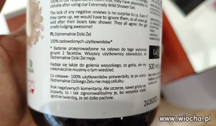 Ekstremalnie dziki żel pachnie dziko