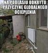 Przyczyna efektu cieplarnianego.
