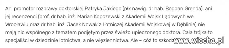Jakoś mnie to nie dziwi