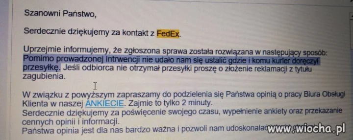 Nie wiadomo gdzie i komu