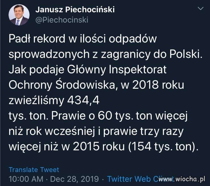 Brawo rząd. Import nam rośnie ...