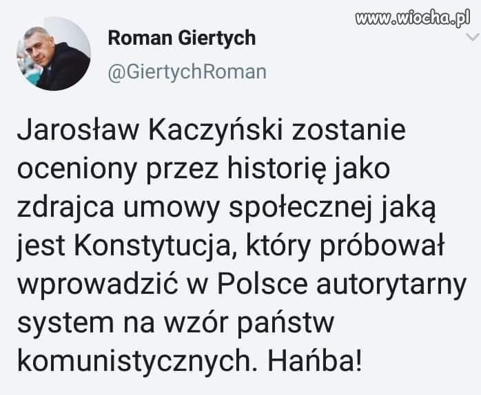Prezes nic z tej hańby