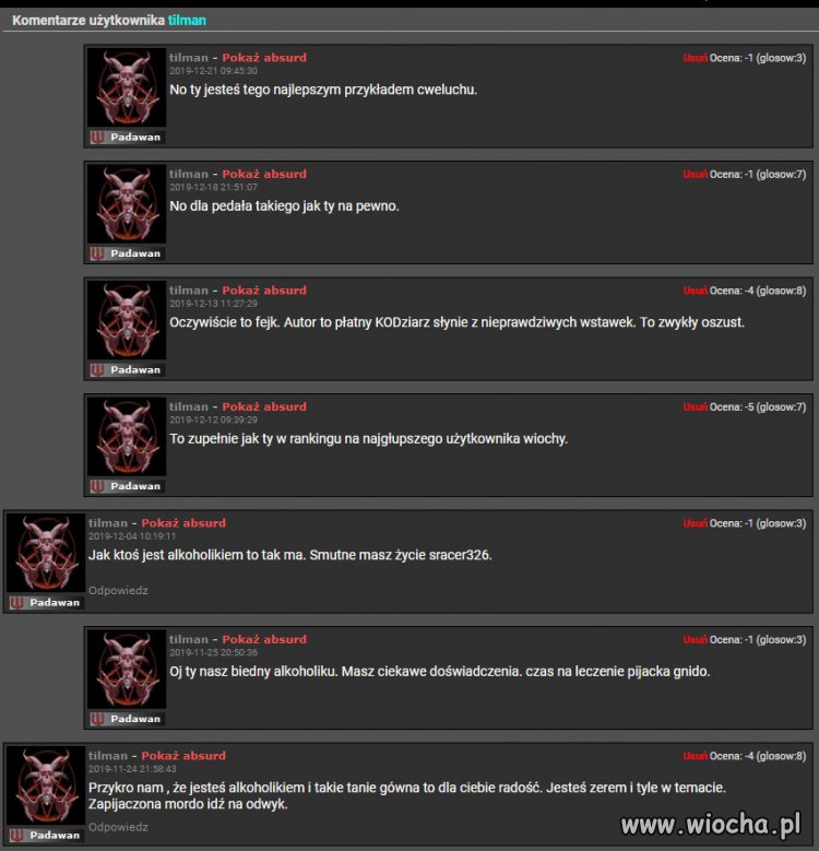 Pewien Padwan Wiocha.pl i jego komentarze...