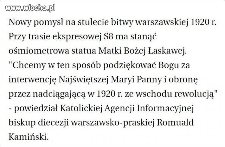Nowy pomysł na uczczenie bitwy warszawskiej