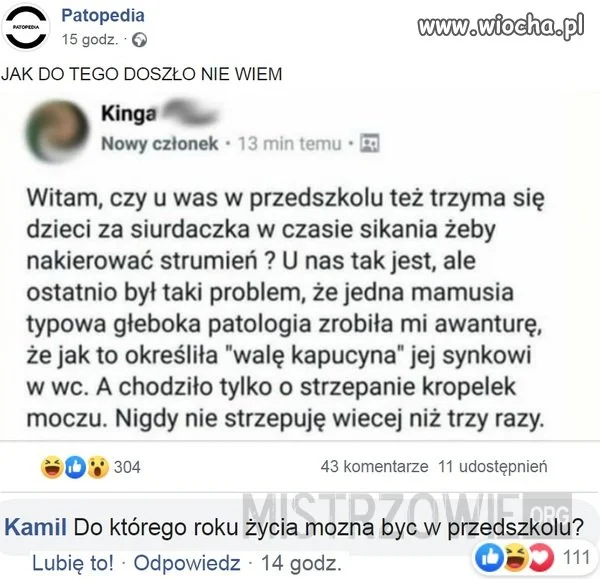 Do którego roku życia można być w przedszkolu?