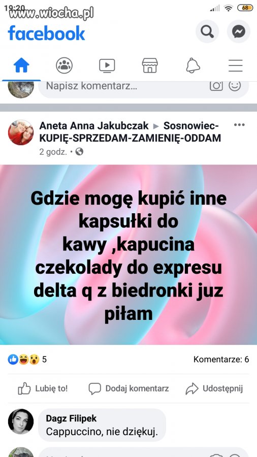 Wieśniara z FB ma ochotę na kapuczynę