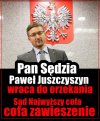  Izba Dyscyplinarna Sądu Najwyższego uchyliła zawieszenie sędziego