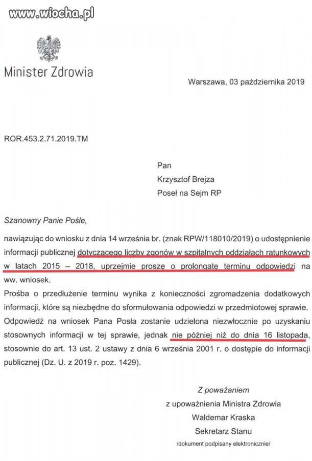 Bidoki z ministerstwa dopiero zbierają dane 