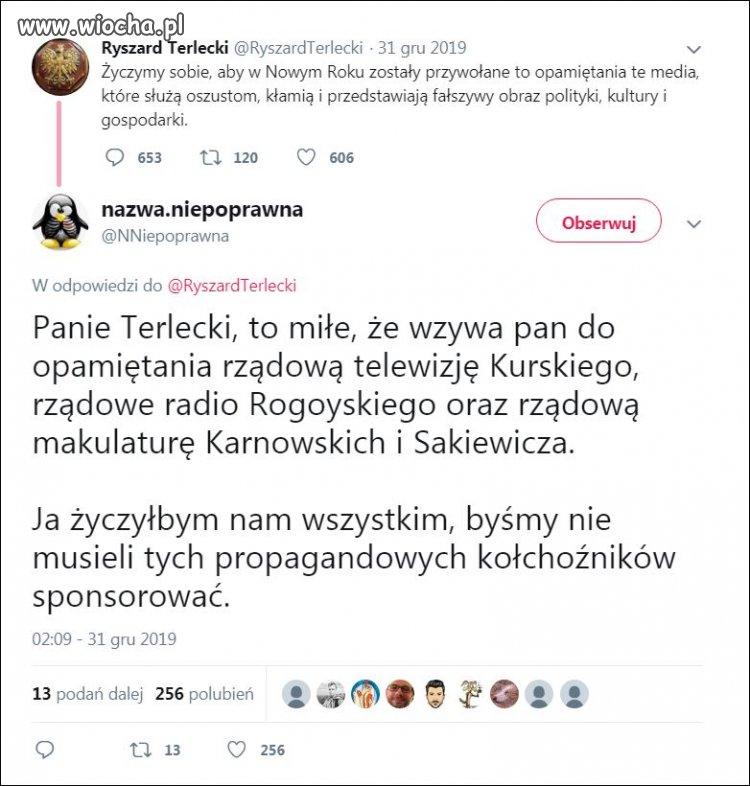Kuriozalne życzenia Terleckiego