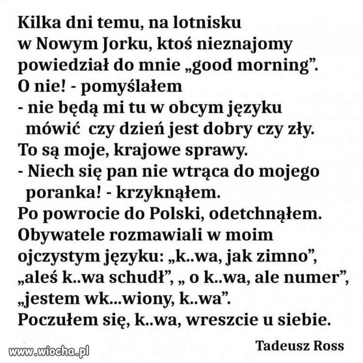 No wreszcie k..wa w domu ...