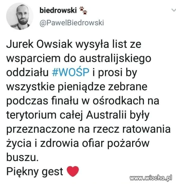 Wspaniały gest.