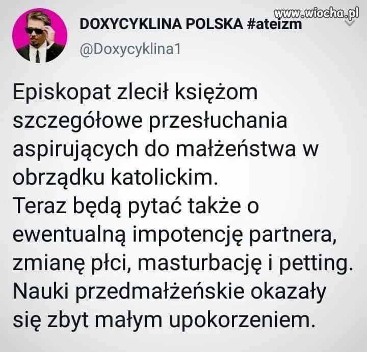 Chyba chcą aby ślubów kościelnych 