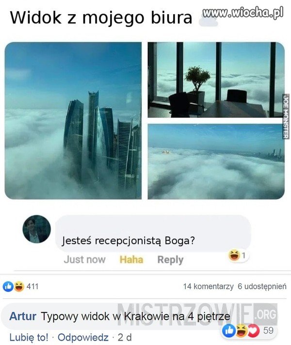 "Widok z mojego biura"