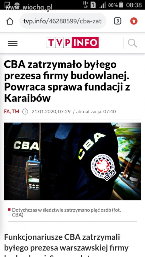 CBA i pieniądze 