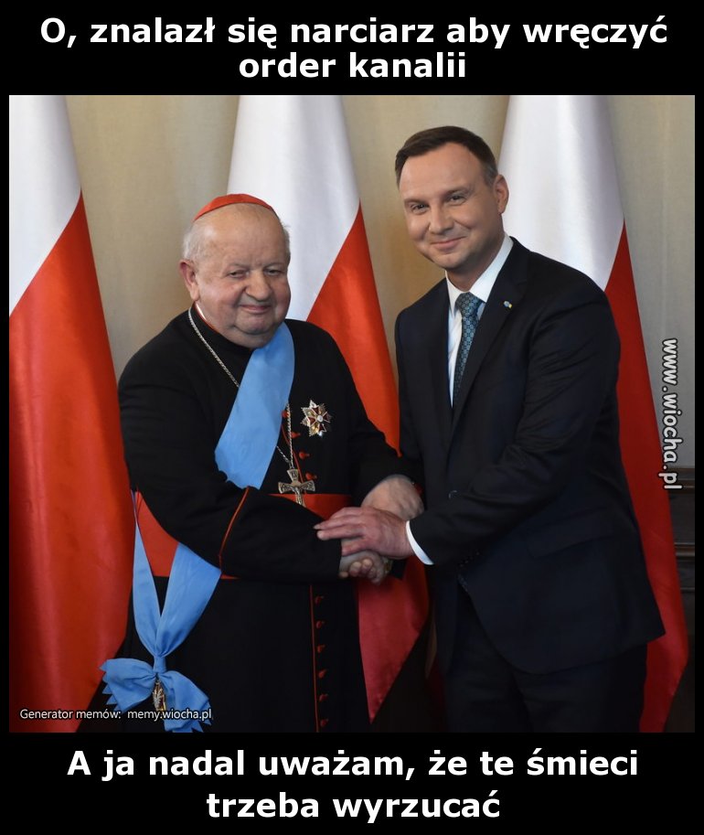 O, znalazł się narciarz aby wręczyć order kanalii
