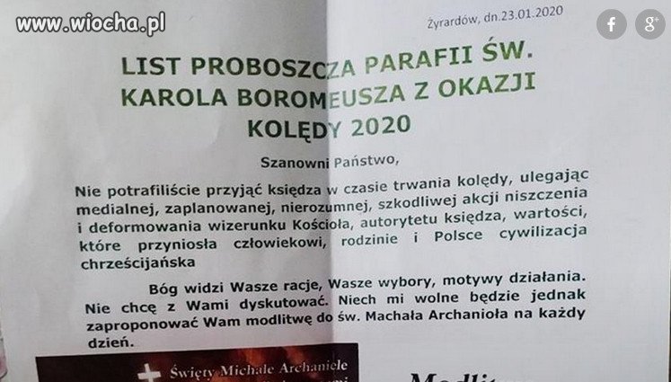 Nie przyjęli księdza po kolędzie, 