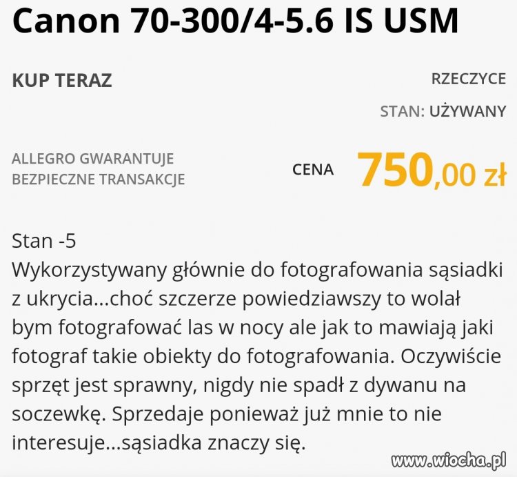 Doceniam kreatywność allegrowiczów...