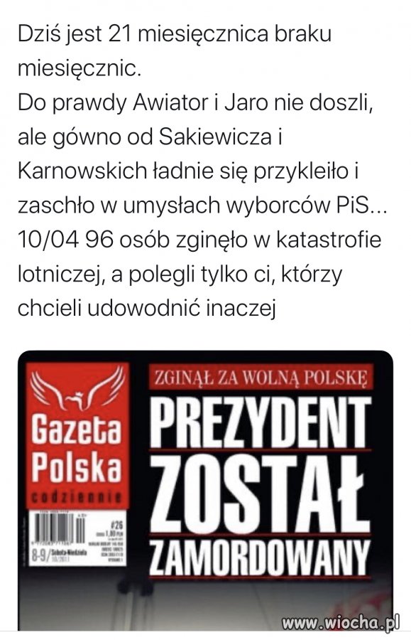 Z cyklu miesięcznice 