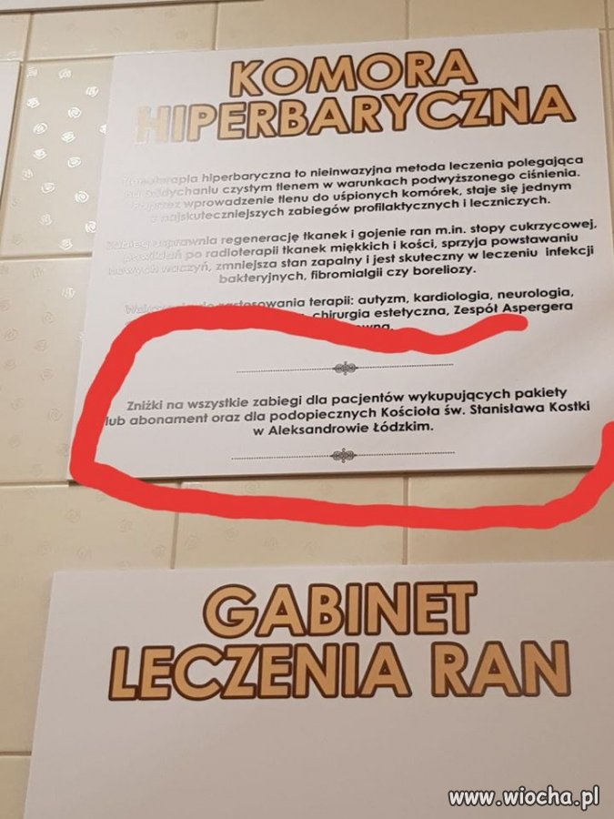 Zniżki dla parafian.
