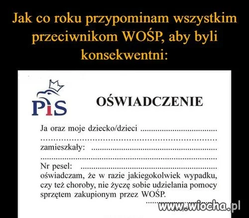 Do przeciwników wośp