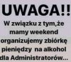 Zbiórka dla adminów