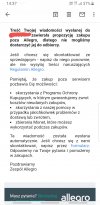Alledrogo, wiadomość prywatna