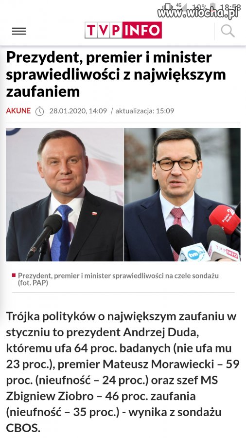 Trójka polityków z największym zaufaniem