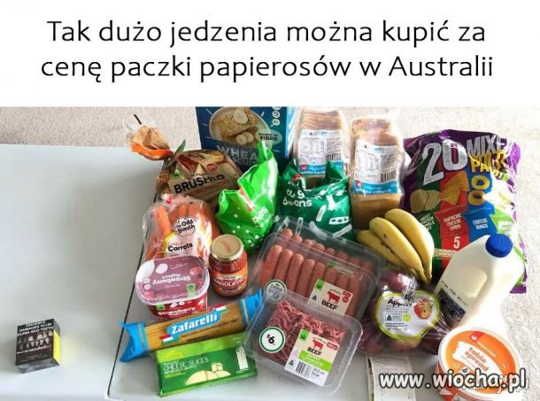 Średnia cena paczki papierosów w Australii to 80zł