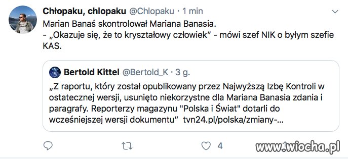 Jednak Banaś to kryształ...