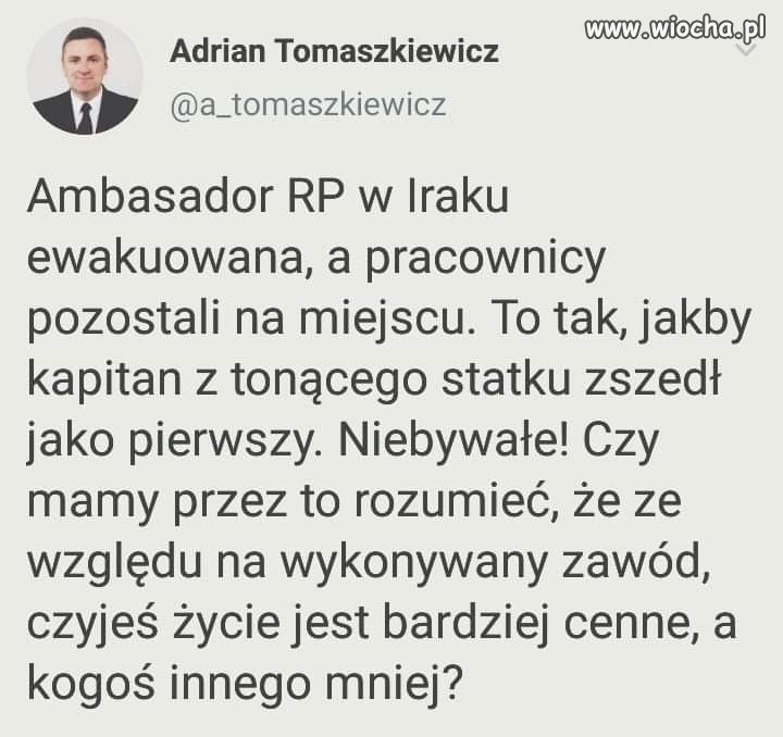 A mówią, że to kapitan ostatni opuszcza 