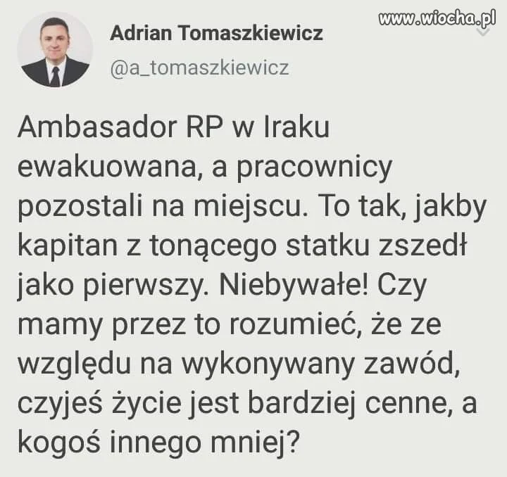 A mówią, że to kapitan ostatni opuszcza 