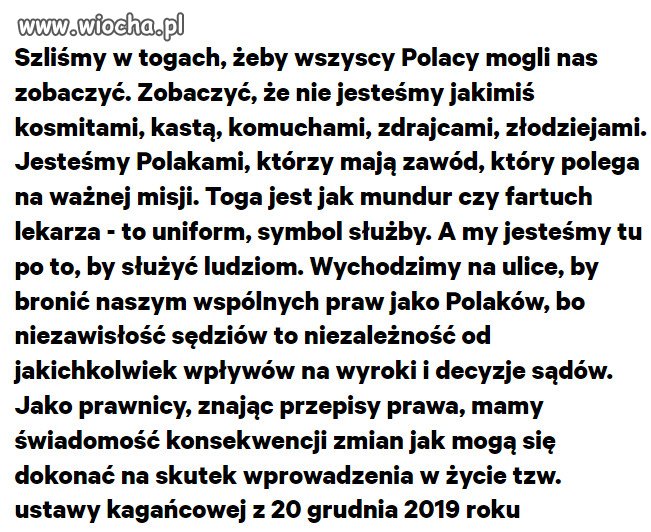 W Warszawie odbył się Marsz Tysiąca Tóg