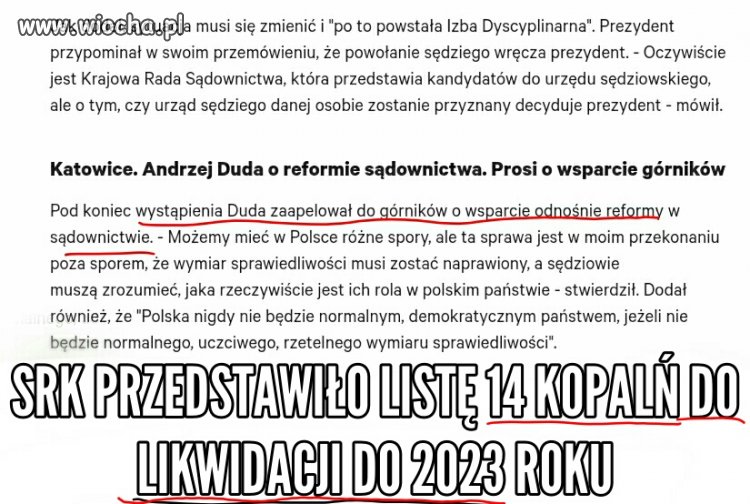 Górnicy zróbcie porządek z sądami 