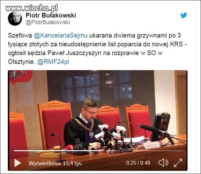 Suweren pokryje koszty wyroku