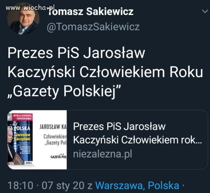 Jaka gazeta taki człek roku