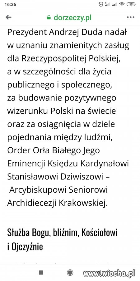 Pytam się za co ten order 