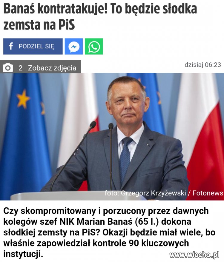 Banaś kontratakuje