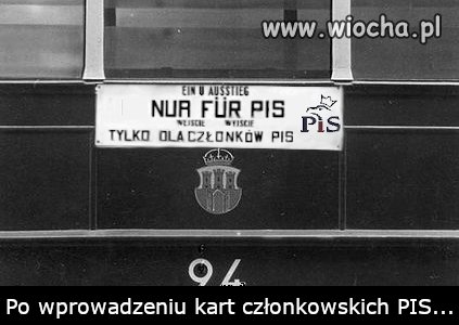 Karta czlonkowska PIS zapowiedziana przez Premiera