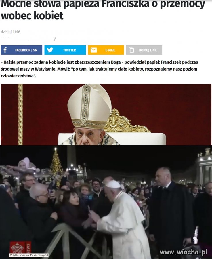 Jak to jest...dzień wcześniej uderza się kobietę