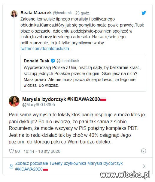 Mazurek atakuje Tuska , nie zostawiają na niej suchej nitki