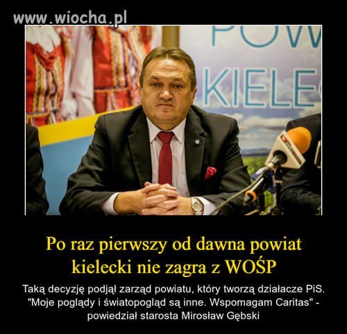 Starosta z PiS: Mój światopogląd jest inny.